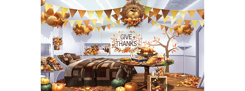 FateGO_USA's tweet image. My Room has a special look during the FGO Thanksgiving Special 2025!
Enjoy Thanksgiving together with the Servant you have set as your favorite!

More info ➡️ fate-go.us/news/?category…
#FateGOUSA