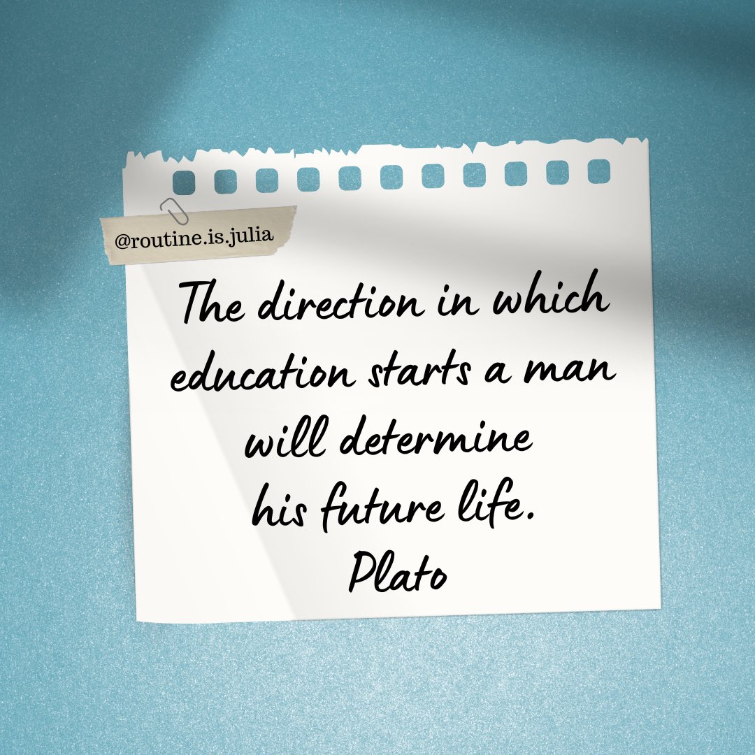julia_routine's tweet image. 🌿
교육이 어떤 방향으로 시작하는지가 
한 인간의 미래를 결정할 것이다.
- 플라톤 -