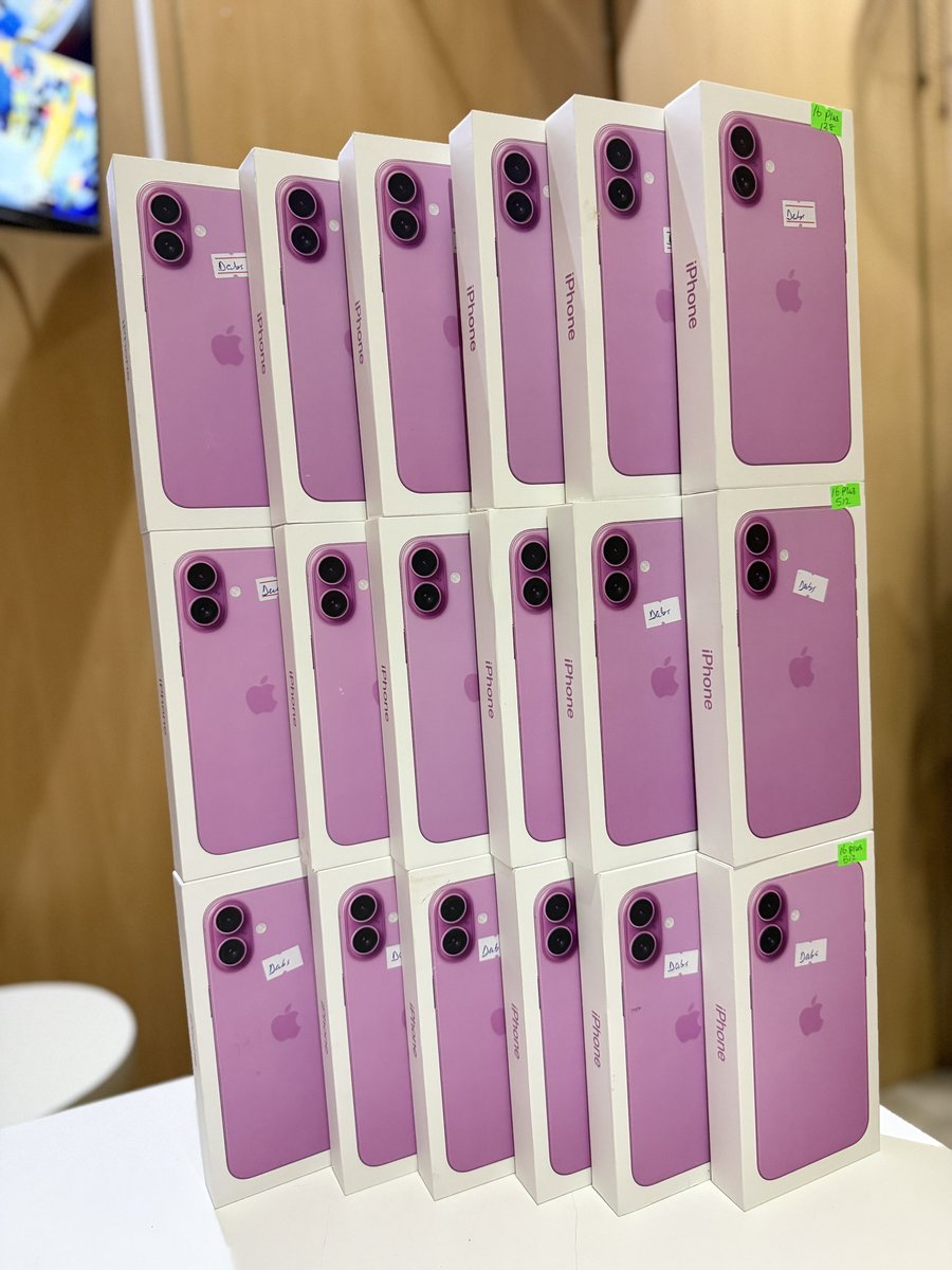 dabz_global's tweet image. Brand new iPhone 16 &amp;amp; 16 plus PINK || non- active || 1 year Apple warranty ||  OTHER COLOURS AVAILABLE TO0!! DM/CALL 08144343028/09078333831 
LOCATION- ABUJA

16 128gb-N1,000,0000
16 256gb-N1,180,000
16 plus 128gb-N1,100,000
16 plus 256gb -N1,430,000
16 plus 512gb-N1,570,000