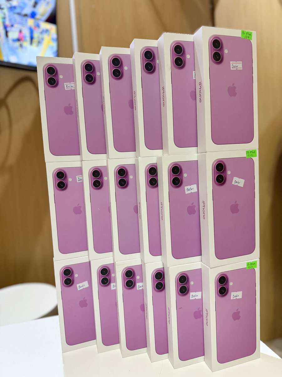 dabz_global's tweet image. Brand new iPhone 16 &amp;amp; 16 plus PINK || non- active || 1 year Apple warranty ||  OTHER COLOURS AVAILABLE TO0!! DM/CALL 08144343028/09078333831 
LOCATION- ABUJA

16 128gb-N1,000,0000
16 256gb-N1,180,000
16 plus 128gb-N1,100,000
16 plus 256gb -N1,430,000
16 plus 512gb-N1,570,000