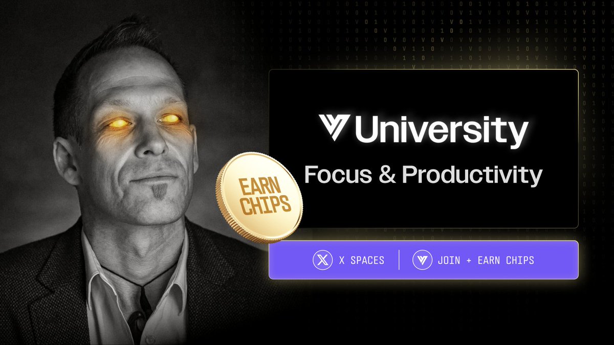 Join me Nov 23rd, 7 PM UTC for a <a href="/vvvdotnet/">vVv</a> University AMA on Focus &amp; Productivity

- The neurobiology of focus
- Strategic dopamine management
- Environmental engineering for productivity
- Leveraging your physiology for improved focus

Set your reminder: x.com/i/spaces/1nAKE…