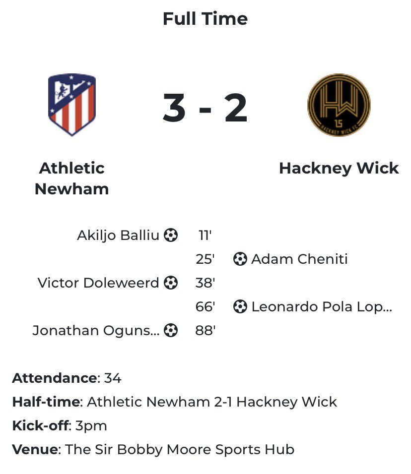 justinelliswick's tweet image. Fan cam highlights from @Athleticnewham and @HackneyWickFC 

youtu.be/XXVqW0GfW-E?si…