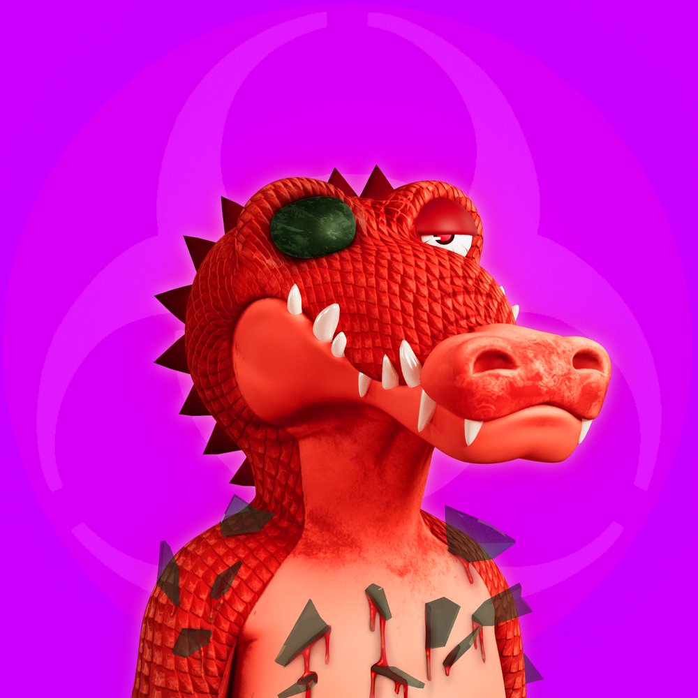 Radioactive Crocs Club 5589 with Backgrounds: Purple Radio (2.68%) sold for ₳49 ($19.67)