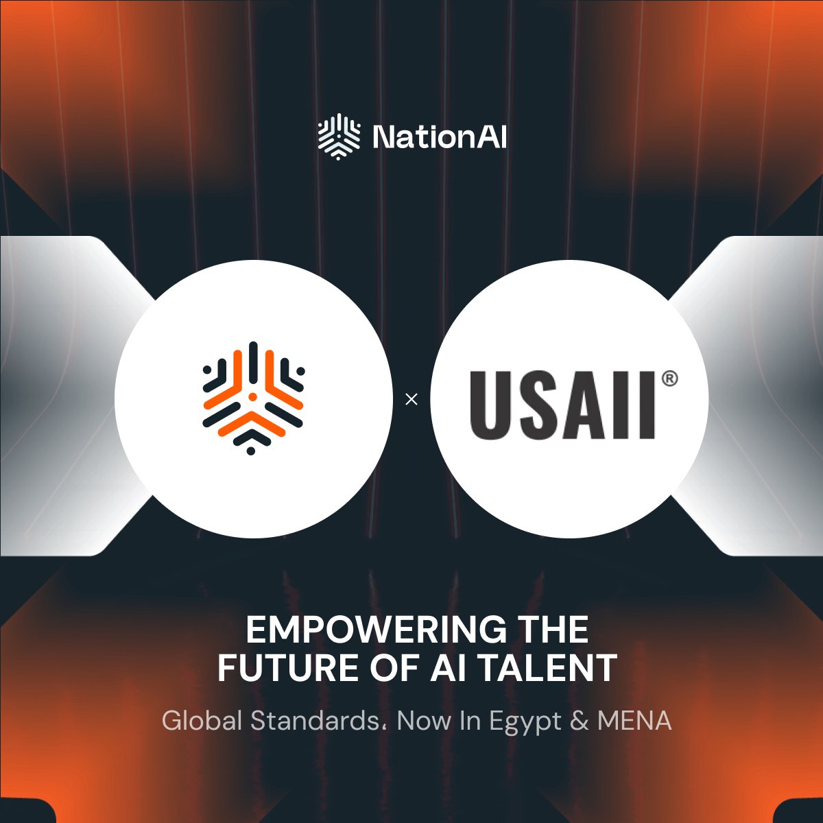 NationAIeg's tweet photo. We’re proud to announce our partnership with the United States Artificial Intelligence Institute (USAII) 
نفتخر بالإعلان عن شراكتنا مع المعهد الأمريكي للذكاء الاصطناعي (USAII)، الرائد عالميًا في تعليم وشهادات الذكاء الاصطناعي.

#NationAI https://t.co/1yG0EKsULP