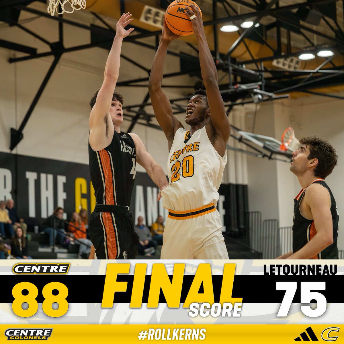 🏀 | And there's another winner for <a href="/CentreMBB/">Centre College Basketball</a> as the good guys shoot 51 percent from the field and outrebound LeTourneau 38-25 in today's big victory! #RollKerns centrecolonels.com/news/2025/11/2…