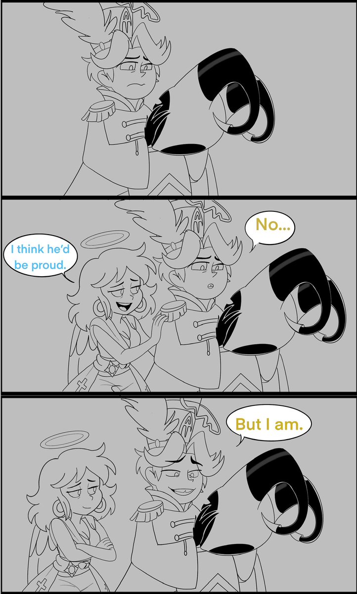 And ugly quick comic: Aftermath after Curtain Call
#HazbinHotel #HazbinHotelAbel #HazbinHotelOC