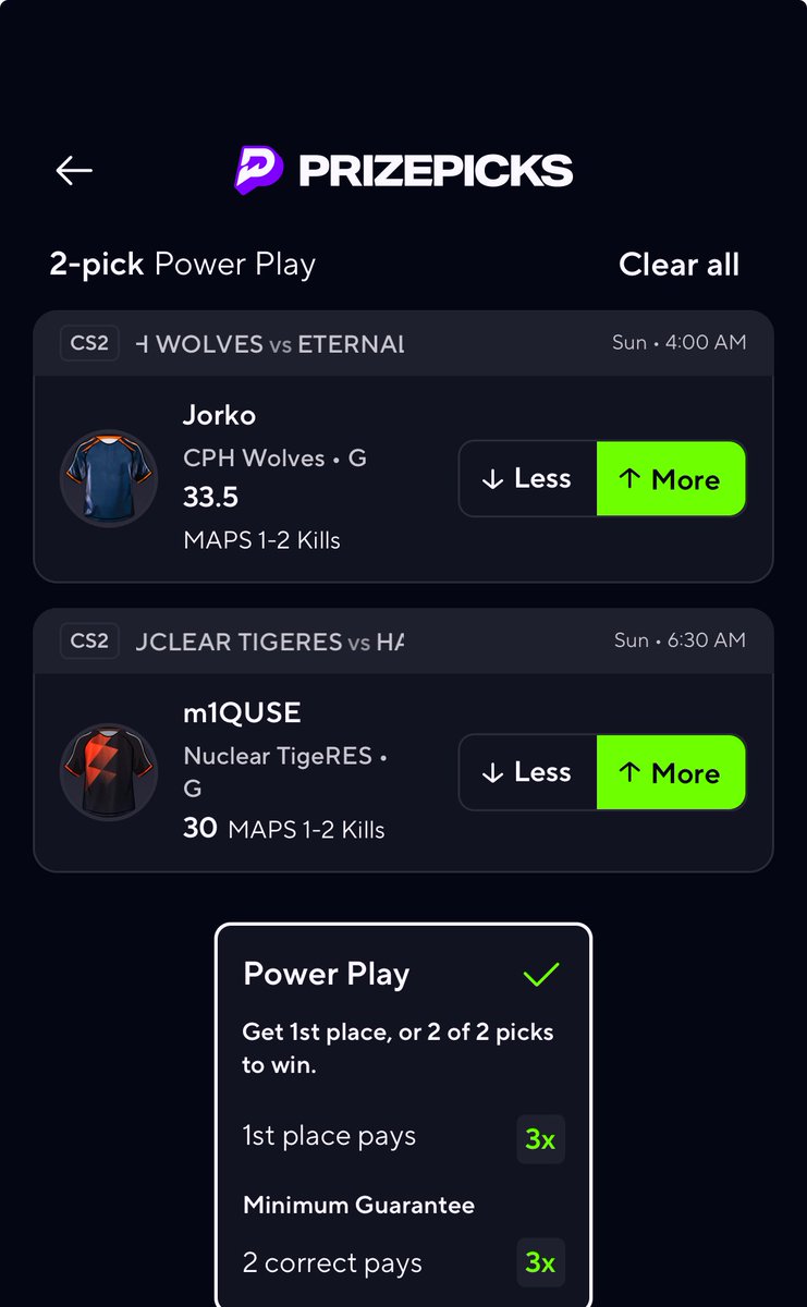 loudylowkey535's tweet image. 👾 ESPORTS LADDER CHALLENGE 👾

Lmk if you&apos;re tailing 🔒😏

Step 1: $25 --&amp;gt; $75 ✅
Step 2: $50 --&amp;gt; $150 ✅
Step 3: $100 --&amp;gt; $300 🚨👈

Just dropped my FF slip in discord 👀💰

Get access to ALL my plays AND beat bumps 👇

#GamblingX #Prizepicks #PrizepicksCS2