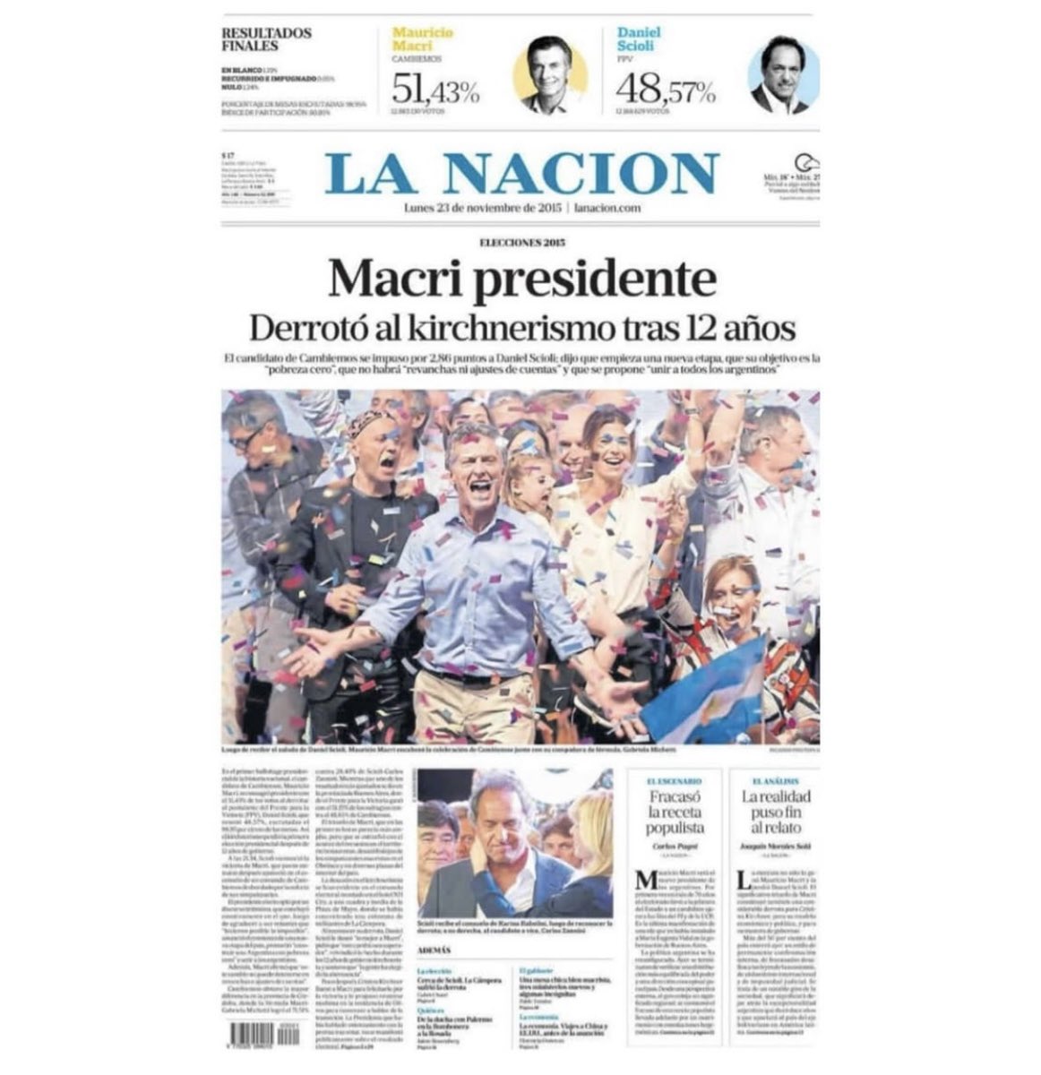 jereragusa's tweet image. MACRI PRESIDENTE 💛✨

10 años de aquel 22 de noviembre, cuando millones de argentinos votaron el fin de la corrupción y el populismo.

Recuerden: los mejores días son y serán macristas.