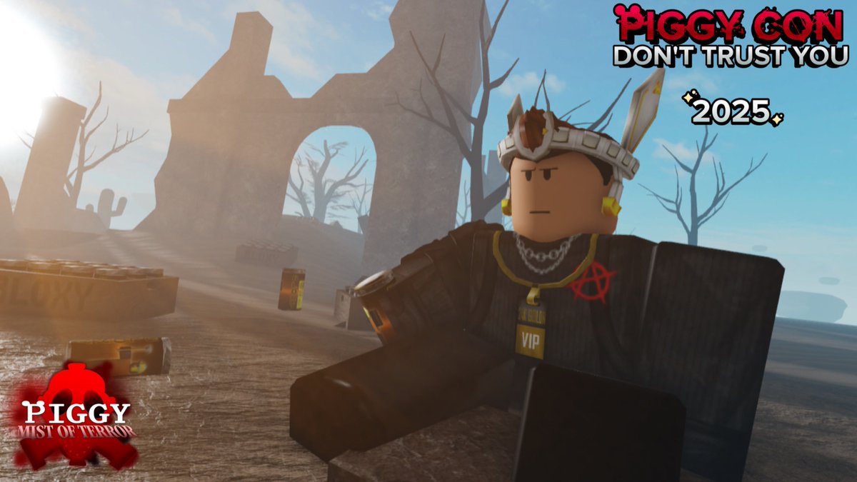 awards_piggy's tweet image. BM Series: Piggy Mist of Terror will be officially showing up at Piggy Con 2025!

Going from betrayal to drinking a leftover case of Bloxy Colas. Seems more people are being teleported to this land quicker and quicker daily... Who can we expect next time?

#piggyroblox #piggy