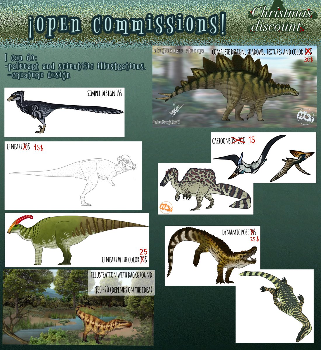 Hello everyone!! My name is Liam, better known as PaleoFragilis43. All this month I'll have discounted commissions for Christmas, so what are you waiting for to commission me to design your creatures?!🫶
#paleoart #paleoarte #creaturedesign
I draw dinosaurs,insects,kaiju and more