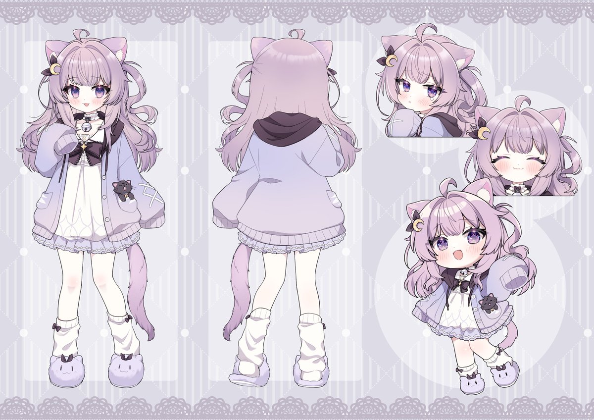 mausleeps's tweet image. hai new and old strays 💜

new model debut done, so i wanted to post my reference sheets!! &amp;gt;///&amp;lt; 

🎨 model art: @AYmumuuu 

🌙 twitch: twitch.tv/mausleeps
☁️ discord: discord.gg/mausleeps

⋮ #VTuber ⋮ #MauSighted ⋮ #VTuberDebut ⋮