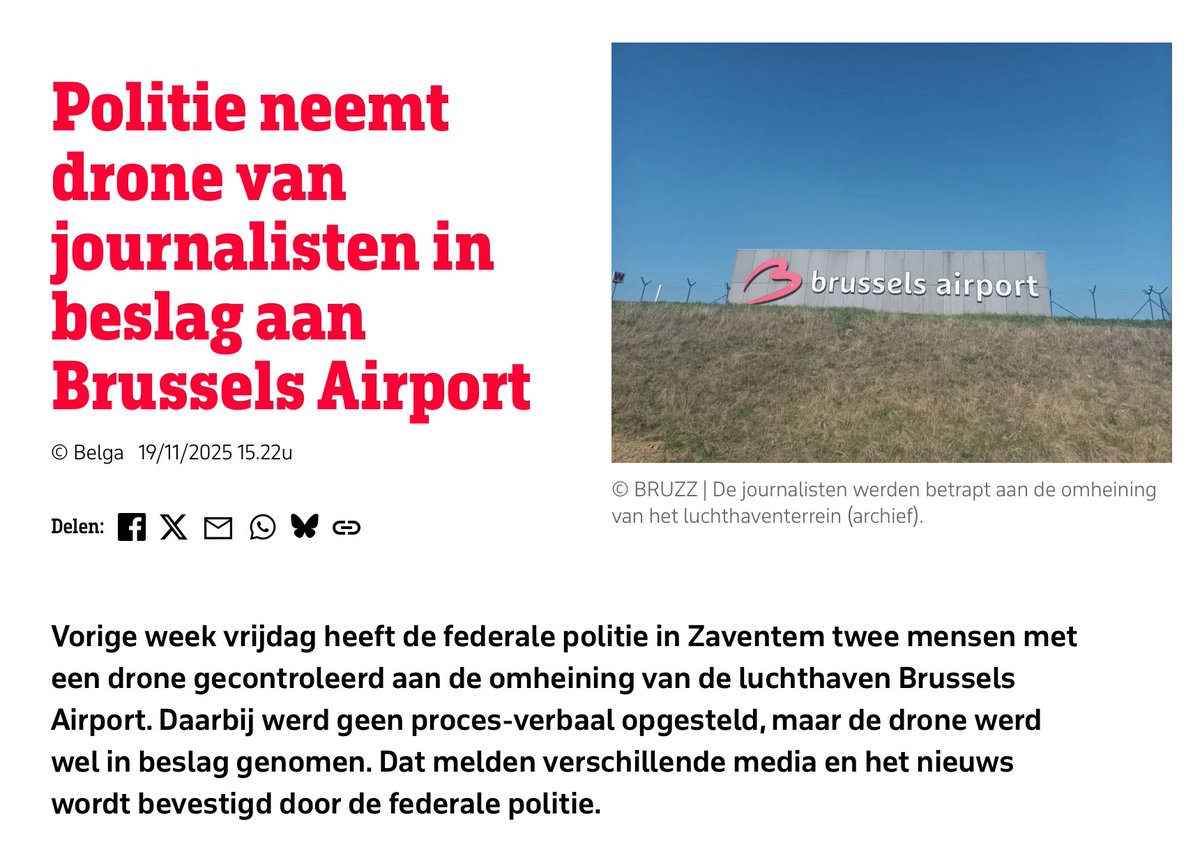 <a href="/Nieuwsuur/">Nieuwsuur</a> Ja. het patroon dat er van al die signaleringen van drones nog geen enkel beeld of ander bewijs is. Behalve dan van die bij Brussel 😁