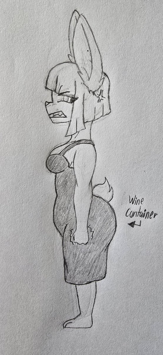 WizardCorgi's tweet image. Pretty sure late to the &quot;evil&quot; trend but fuck it have drunk rabbit mom