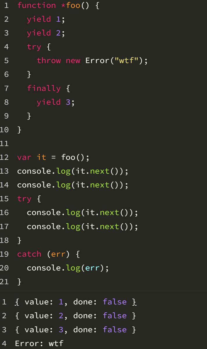 getifyX's tweet image. be even more honest... how many of you all knew that `yield` in a finally block does NOT discard the exception, just cuts in line in front of it?