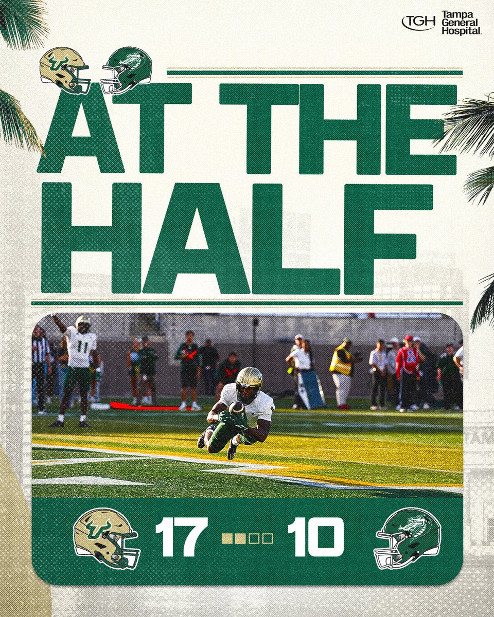 USFFootball's tweet photo. At the half.

#ComeToTheBay | #StayInTheBay https://t.co/wneunsB6qc