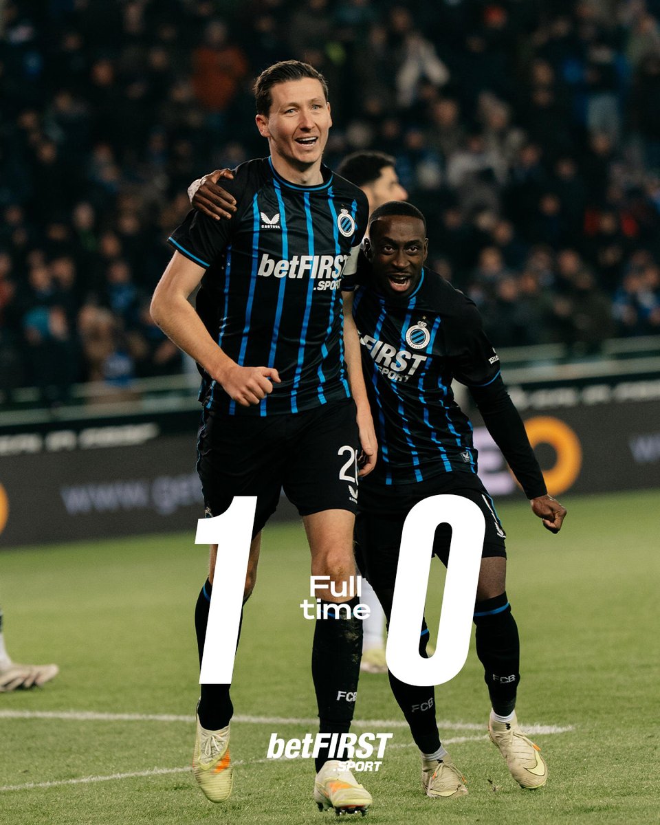 ClubBrugge's tweet image. Job done. ✔️
Big thanks to the fans for facing the cold with us! 💙🖤