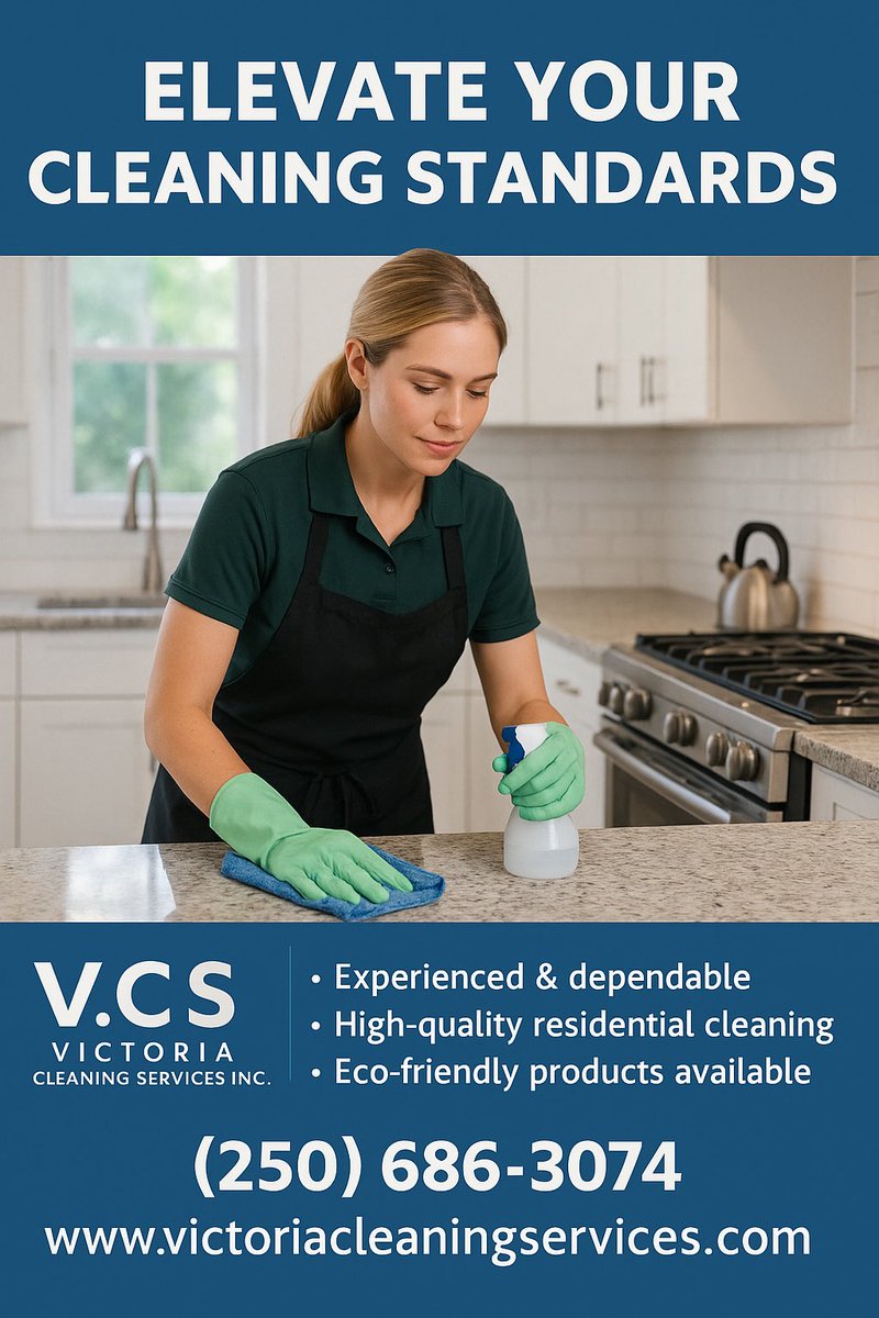 RealVCS's tweet image. ✨ Experience the Difference with Victoria Cleaning Services Inc ✨

Your home deserves the highest standard of care. Our professional residential cleaning team ensures every corner is spotless, creating a healthier and more comfortable living environment for you and your family