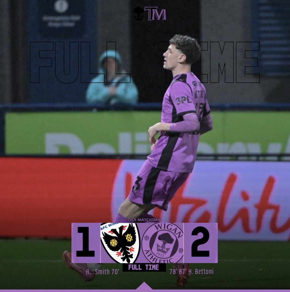 MatchdayTics's tweet image. I DO NOT BELIEVE IT. ⭐️

218 days without an away win… done.

Harrison Bettoni, kid hasn’t sniffed the bench, comes on, bangs a free-kick, then bags the winner.

Two touches. Two goals. Job saved.

Remember the name.
#WAFC 🟣⚫️