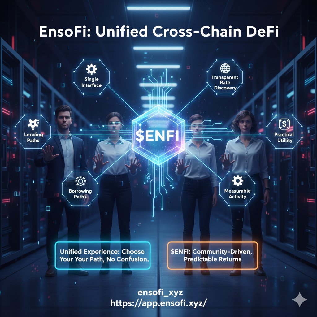 mdalamin199923's tweet photo. Cross chain DeFi often feels scattered but @Ensofi_xyz is trying to rebuild it with a single interface that lets users choose lending or borrowing paths without confusion. The project highlights transparency in the way rate discovery works which creates trust for both lenders and borrowers. While using the platform the presence of $ENFI becomes noticeable because it connects community participation with practical utility. This makes every activity inside the ecosystem feel measurable. The more stable the system becomes the more long term users will prefer predictable returns rather than speculation.
https://t.co/8TuaU2iw0Z