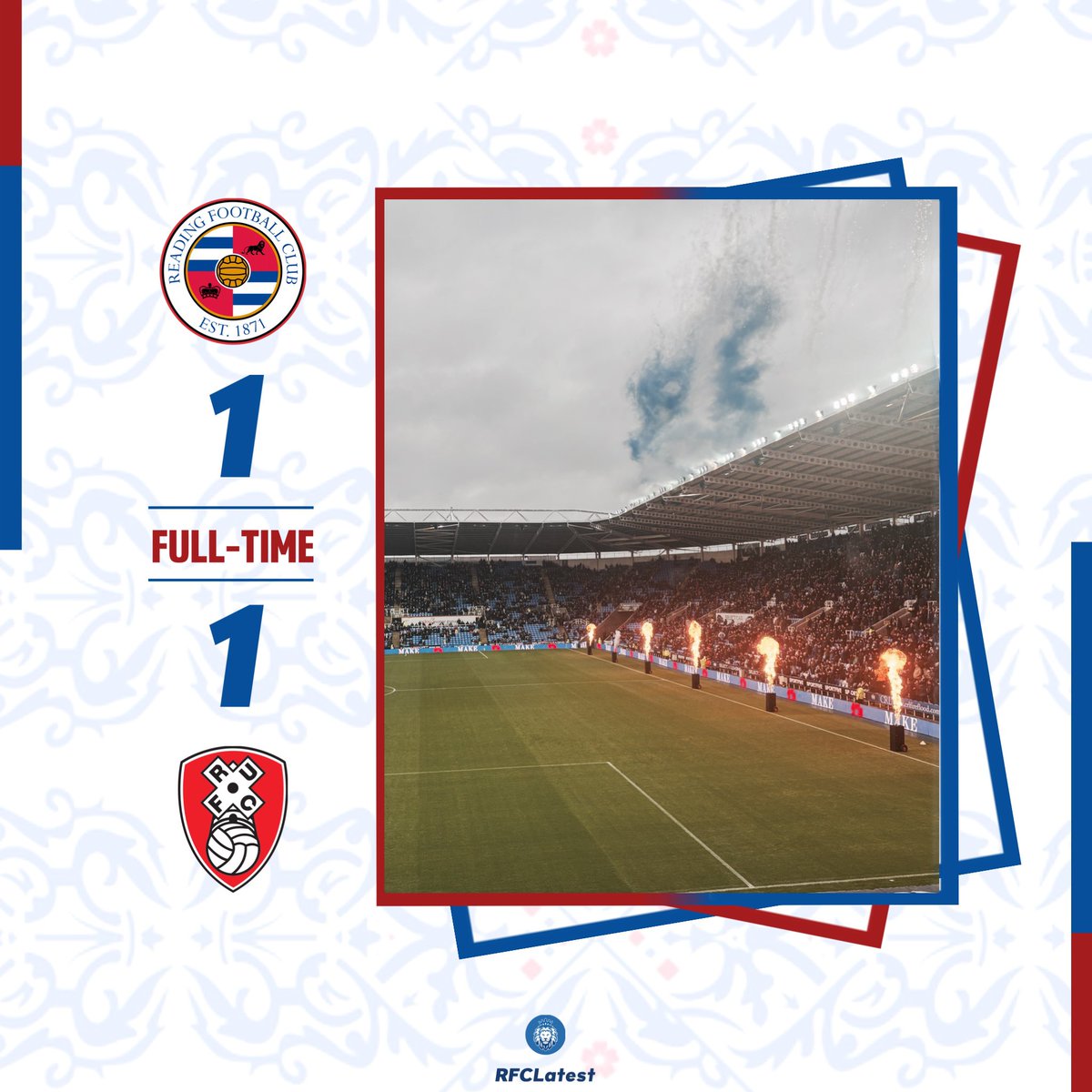 RFCLatest's tweet image. Terrible ref, should’ve had at least one penalty in the first half. Kelv should’ve got 1/2 goals as well.

Seconds half looked worse to be fair but Savage screamer secured a point. January window can’t come sooner. #readingfc