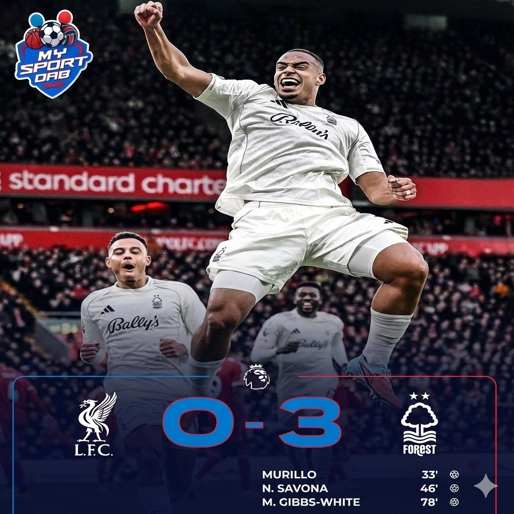 FT: Liverpool 0-3 Nottingham Forest
