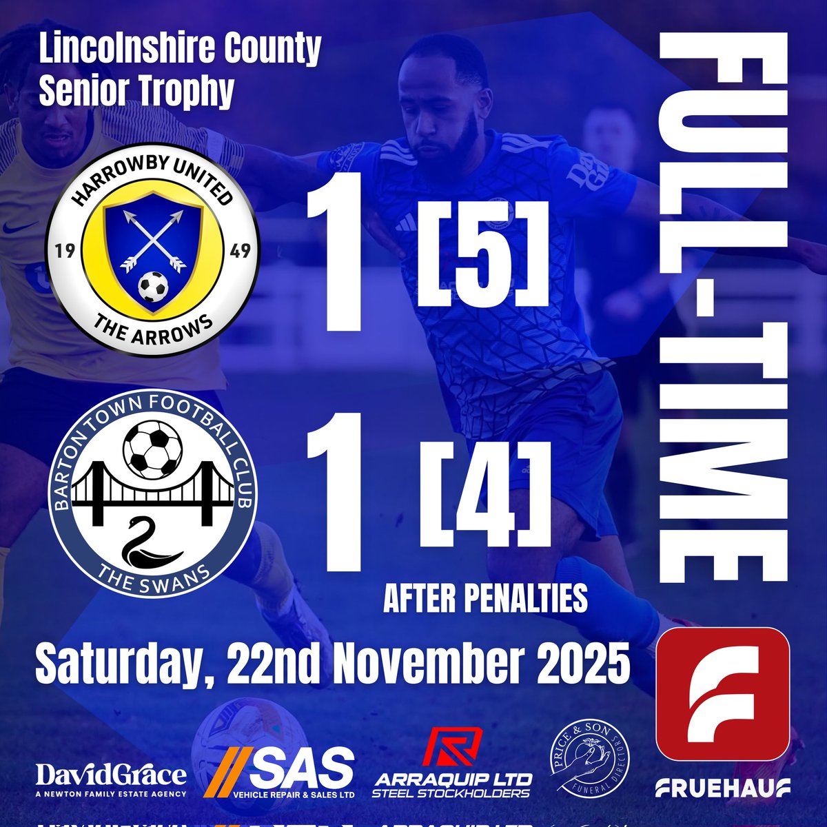 harrowbyutd1949's tweet photo. 🏹FULL-TIME🏹 Nykah the penalty shootout hero with 3 saves to take us through to the semi finals. A hard earned victory in terrible conditions. Big thanks to everyone who turned out to support the lads today.🏹⚽️ https://t.co/YNWv9bl7bW