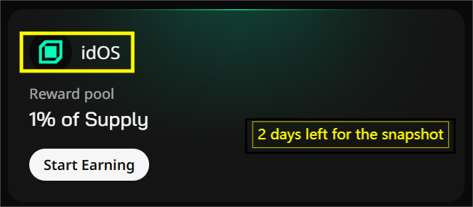 RickLFG's tweet image. idOS x @wallchain campaign has only 2 days left

1% of $IDOS supply goes to top 1000

- 0.8% for top 500
- 0.2% for 500 to 1000
- total 2 epoch, each 0.5%

I think @idOS_network snapshot will taken at community sale(Nov 24)

Team said TGE is set for Q4.. any guesses for the date?