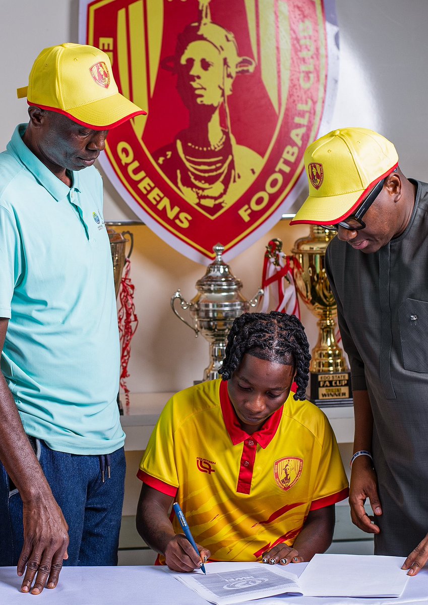Omoruyi___'s tweet image. 🚨 Rejoice Ikoyo joins Edo Queens from Ekiti Queens! 

The midfielder’s arrival gives Edo Queens a solid boost in the middle of the park.

Adaaaa Edo Queens 🟡🔴

#EdoQueens #NWFL26 #Transfer