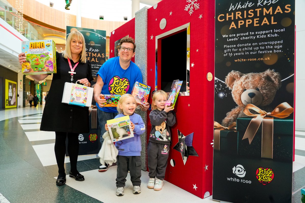 #LeedsNews: White Rose launches Christmas gift drive in support of Leeds’ #KidzKlub. #WhiteRoseShoppingCentre has kicked off the festive season by launching its annual #Christmas gift drive in partnership with Leeds-based charity <a href="/KidzKlubLeeds/">KidzKlubLeeds</a> @WhiteRoseLeeds