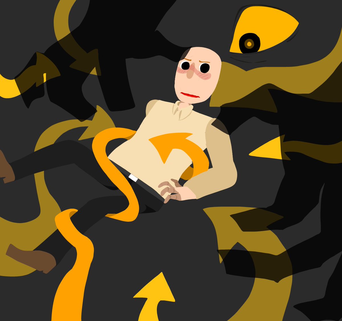 TheBekaShow13's tweet image. &quot;All eyes are on you now, Stanley&quot;
#tspau #tsp #thestanleyparable #BaldisBasics #NULL #badsum