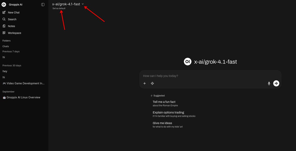 gnoppixlinux's tweet image. grok 4.1 model is here, public free for testing at ai.gnoppix.org