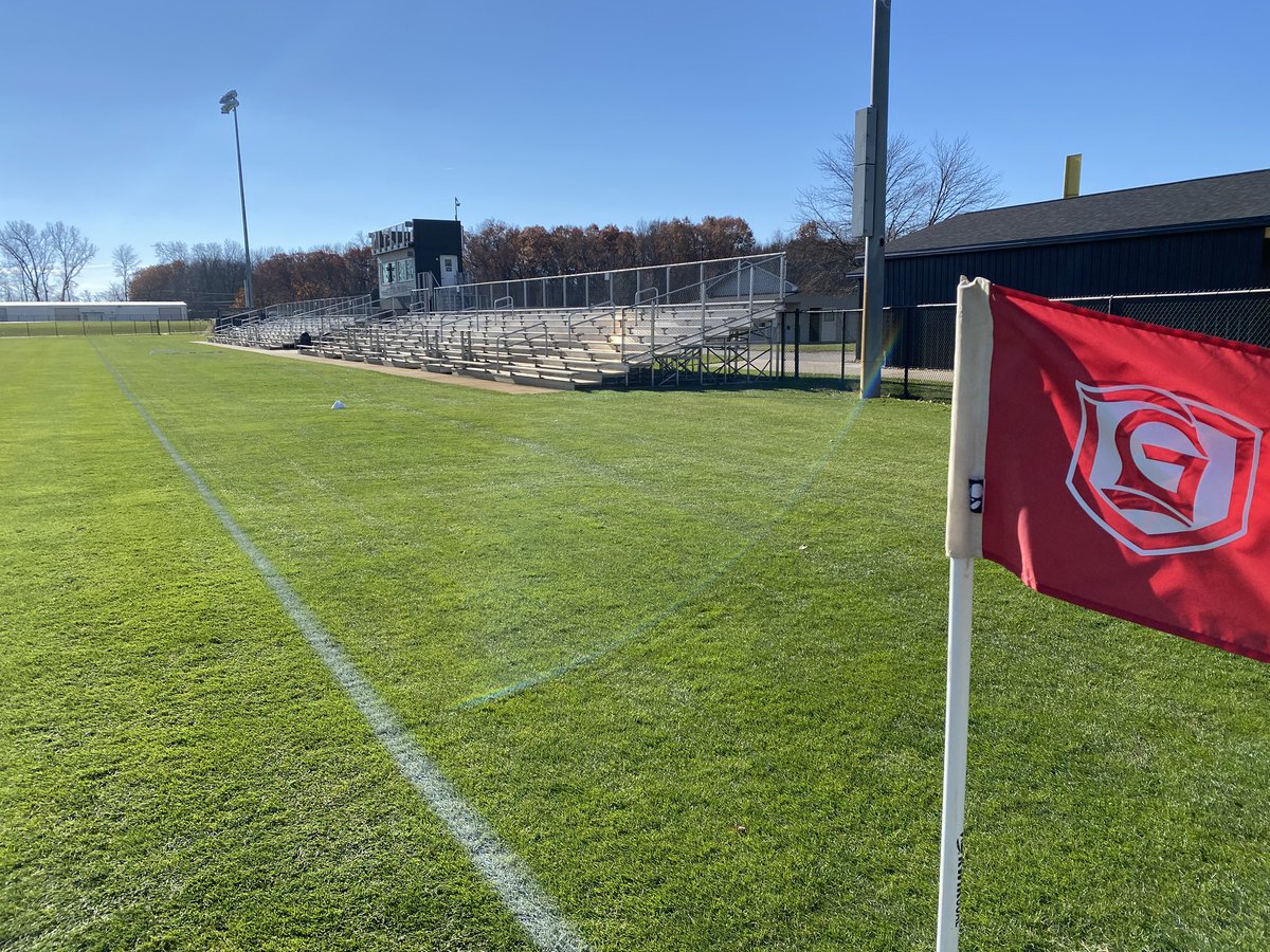 Chad__Briscoe's tweet photo. Beautiful day at 1st Source Bank Field in Winona Lake, IN for the @NAIA Men’s &amp; Women’s National Soccer Tournament Opening Round!

@GraceWSoccer vs. @SOU_WSOC - 2 pm

@Grace__Soccer vs. William Penn - 6 pm!

#TheRightWayToPlay https://t.co/Q2ey5jfGjg