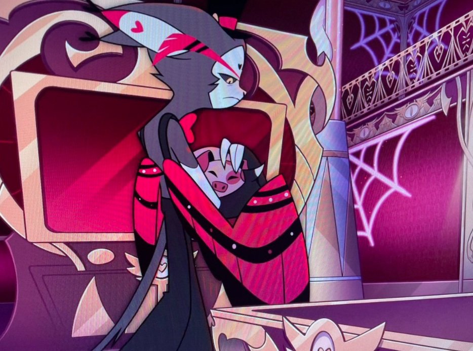 The fact that Husk was quietly holding Fat Nuggets in the background after everything…
He totally had to of fed that little pig while Angel was gone 😭🐷✨
So I had to draw it #HazbinHotel #Husk #FatNuggets #AngelDust #Vivziepop #HazbinFinale