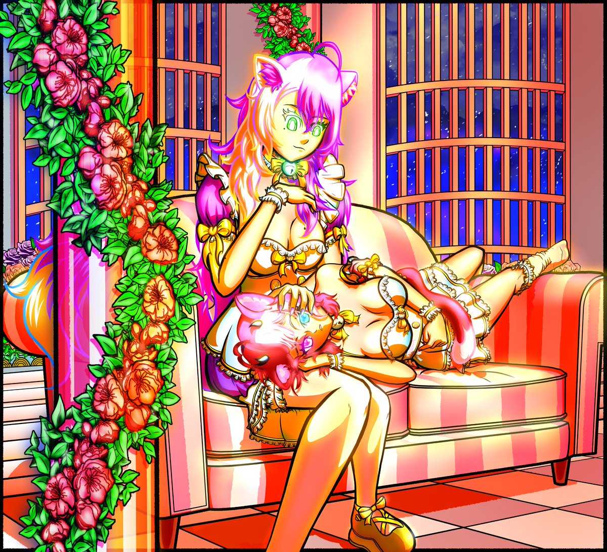 KuroixKoneko's tweet image. Offert pour l&apos;anniversaire de @nyamassis hier !

#VtuberFR #CLIPSTUDIOPAINT #Fanyart #Vtuberfanart #vtuber