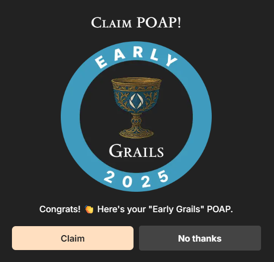 vibesbuildr's tweet image. Ya&apos;ll got ya POAP yet? 🙃