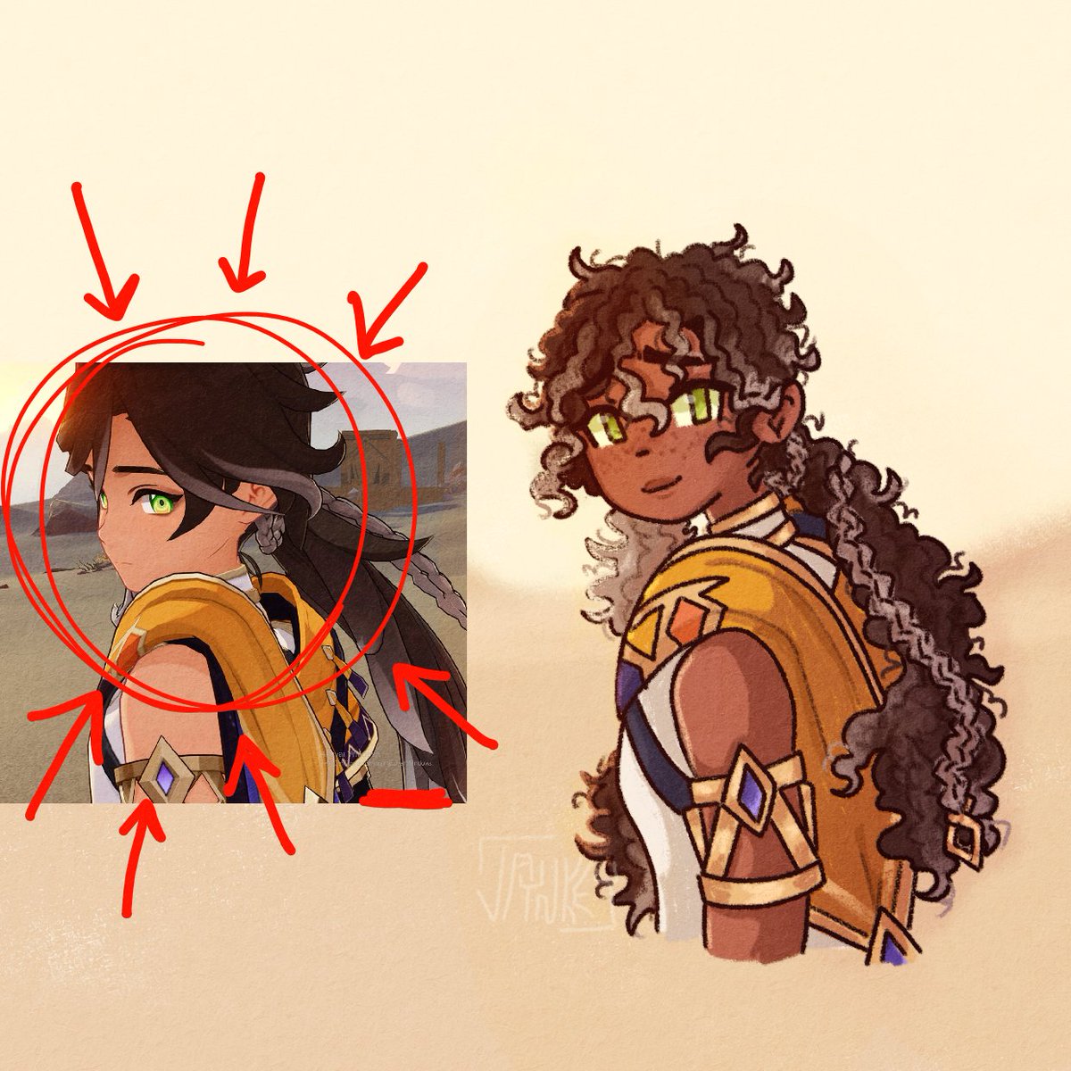 myyy turn at the redraw thing me me me me me #sethos #GenshinImpact