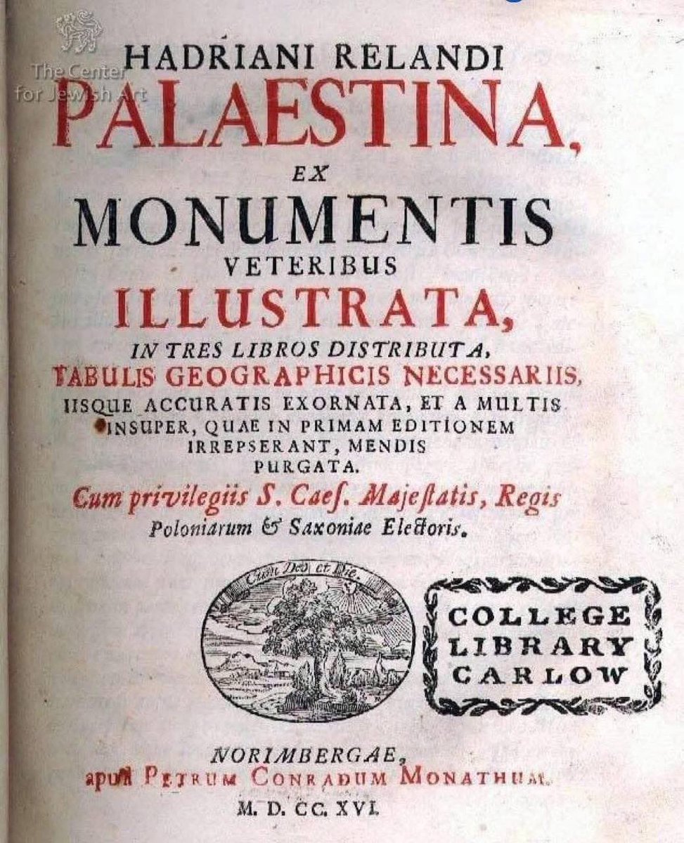 La verdad. Este libro, escrito en latín en 1695, describe la región llamada Palestina en esa época.
El autor Adriani Relandi fue geógrafo, cartógrafo, viajero, filólogo.
Entendía muchos idiomas, incluyendo árabe, griego antiguo y hebreo.
Describió cerca de 2,500 asentamientos