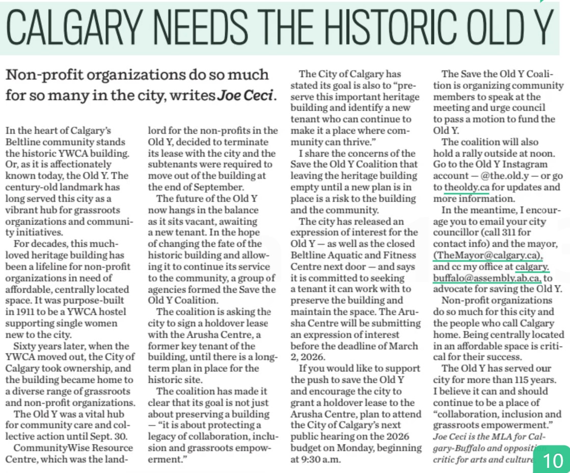joececiyyc's tweet image. Calgary needs the Old Y. For 115 years, this Beltline landmark has been a hub for grassroots organizations. Today, it sits empty, but its future isn’t written yet.
Join the Save the Old Y Coalition in calling on the City to  keep this space alive.