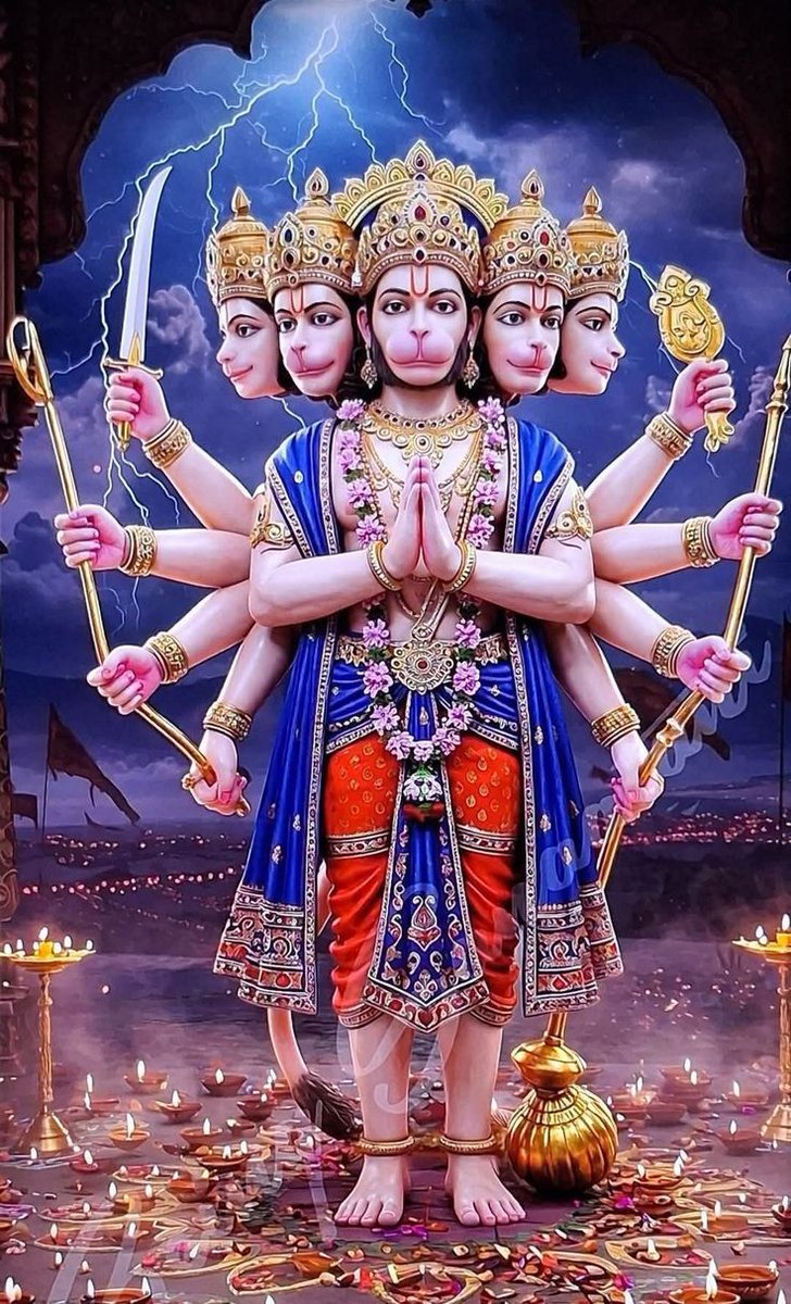 ZAVERVASAVA6's tweet image. जय श्री पंचमुखी हनुमान 🌻

शुभ रात्री 🌃👏