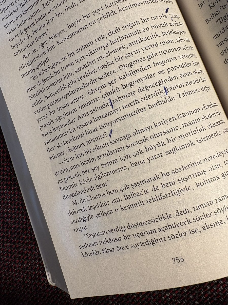 Random Proust açtım.: “zahmete değeceğinden emin olsak, zamanımızı bir insana harcamayı tercih ederdik”