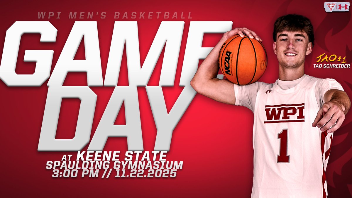 🔴GAMEDAY🔴

<a href="/WPIMBasketball/">WPI Men's Basketball</a> takes on Keene State in the Keene State Invitational title contest at 3pm!

Tune in on <a href="/FloCollegeHoops/">FloCollege | Basketball</a> ⬇️
📺-tinyurl.com/4j9nuawx
📊-tinyurl.com/y4n69mh2

🏀x🐐
#GoatNation #d3hoops