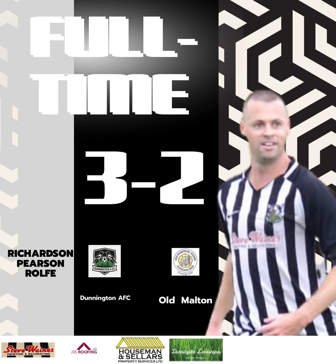 The first team came back from 2-1 down today to beat Old Malton St Mary's Football Club 3-2. Goals from the usual Ben and Goose with Rolfy scoring as well. That’s now 9 games unbeaten for the lads. #UTD #magpies 🖤🤍