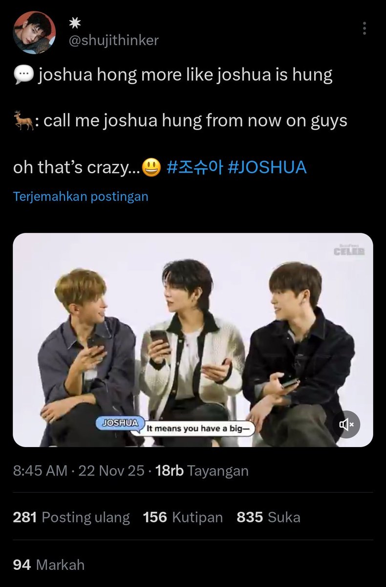 josh hung :33
—————
a jihan / hongyoon one tweet canon au.