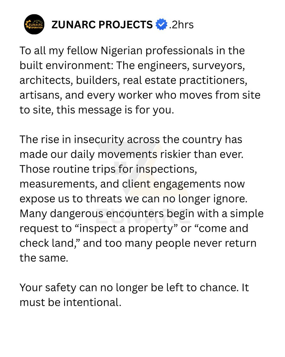 ZunarcProjects's tweet photo. TO WHOM IT MAY CONCERN 🚧 👷🇳🇬 https://t.co/9bner3rB6P