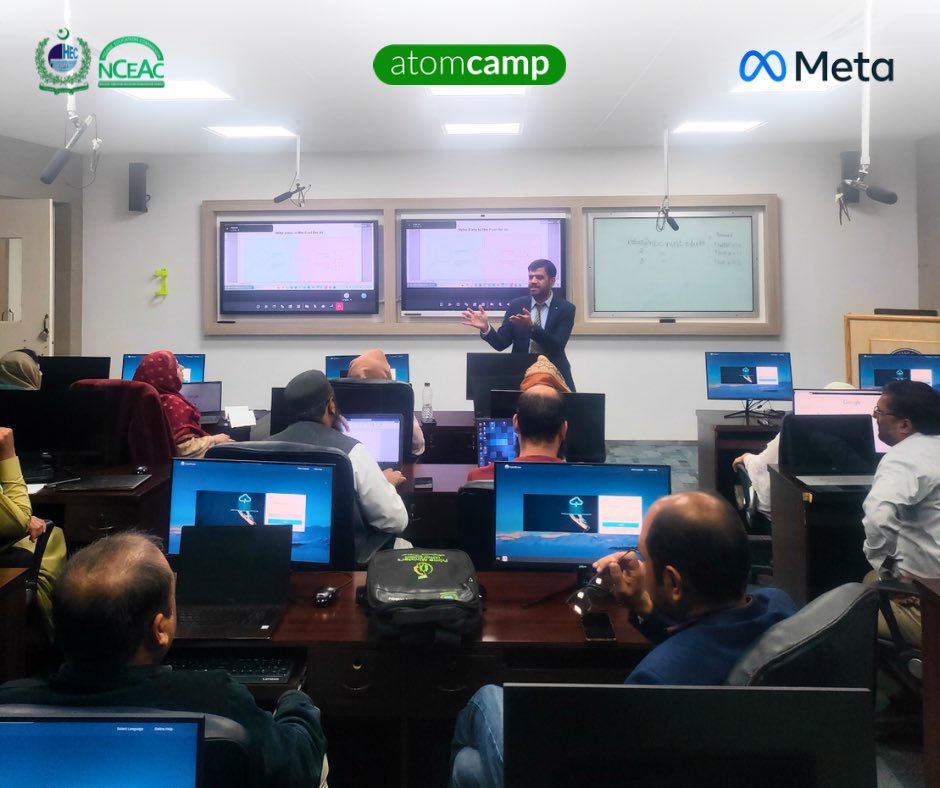 atomcamp's tweet image. Sharing highlights from the Phase 2 of the AI-Ready Faculty Program held in Quetta.

In collaboration with @Meta , @atomcamp continues its mission to equip university faculty across Pakistan with the latest AI knowledge and skills.

The sessions were led by Waqas Khan and Dr.…