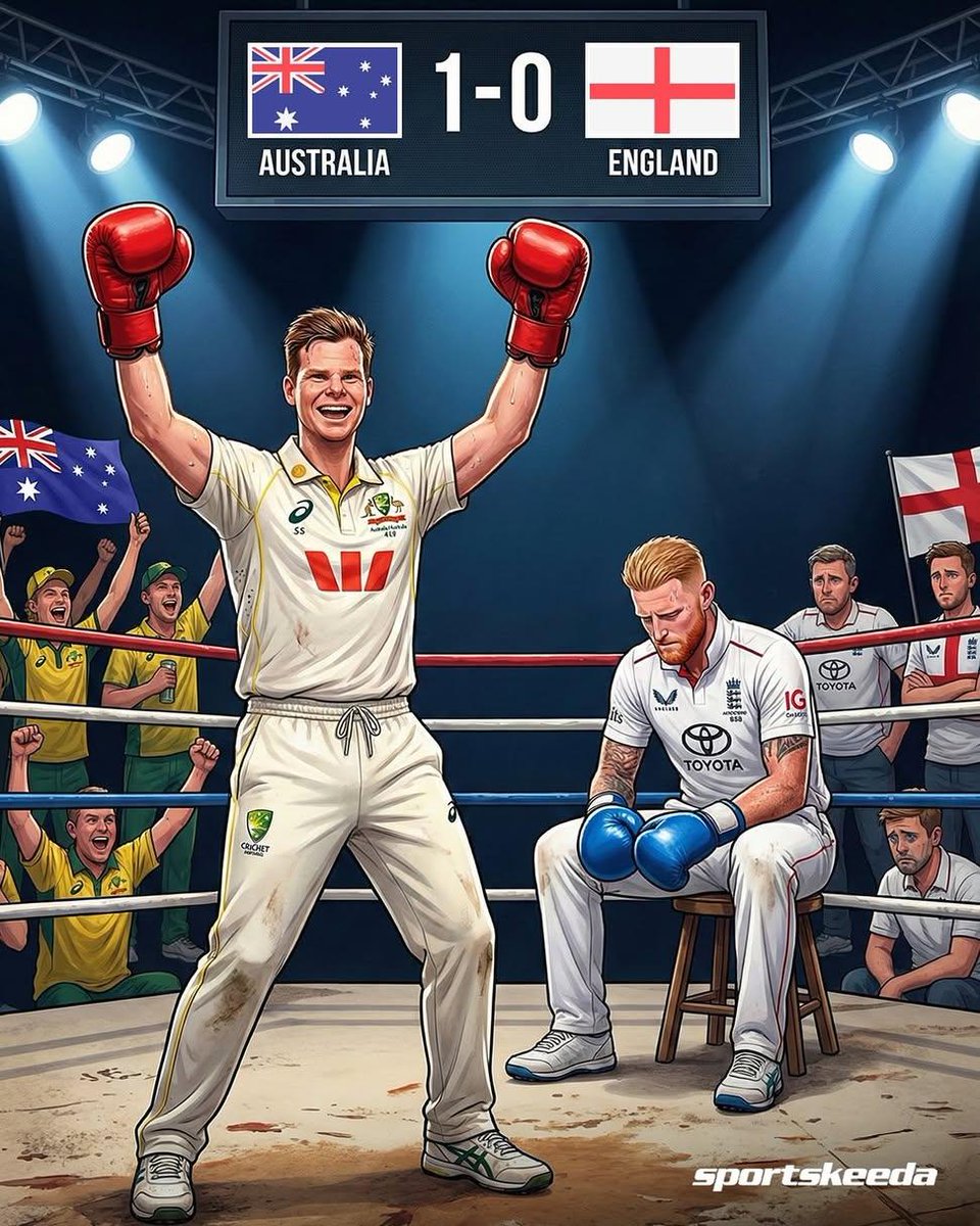 Australia deliver the knockout punch in the series opener 🥊🇦🇺

Can England fight their way back? 🤔

#AUSvENG #Ashes #SKC