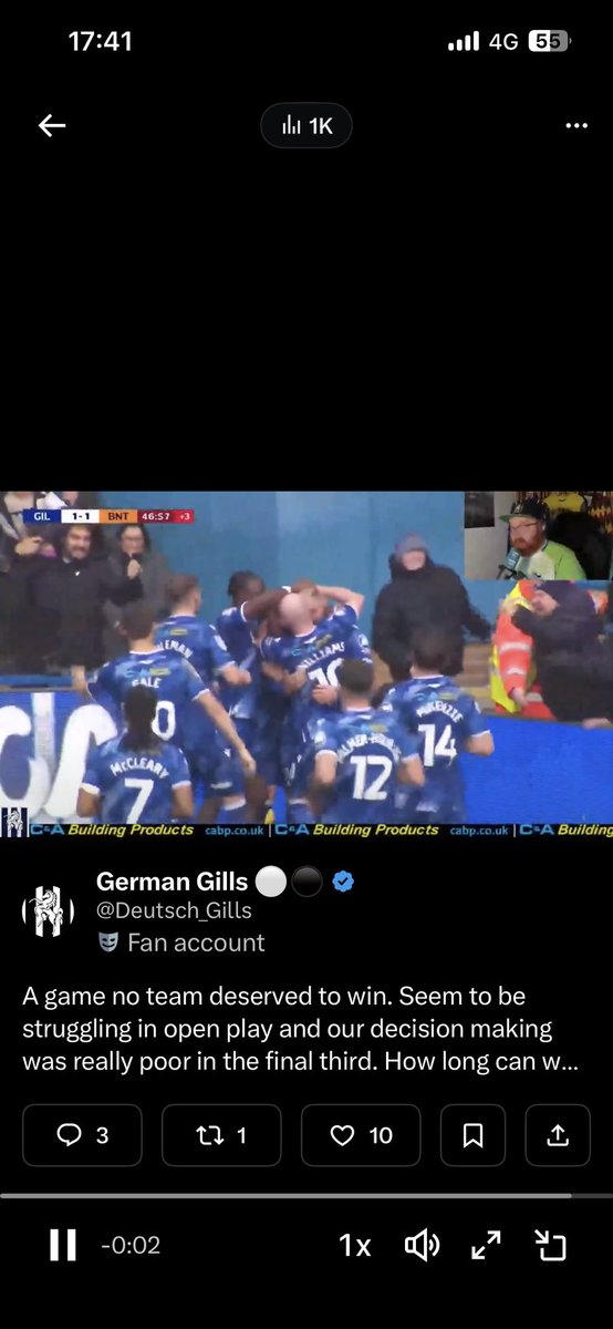 Not sure anyone else celebrated an equaliser against Barnet quite as hard as me today