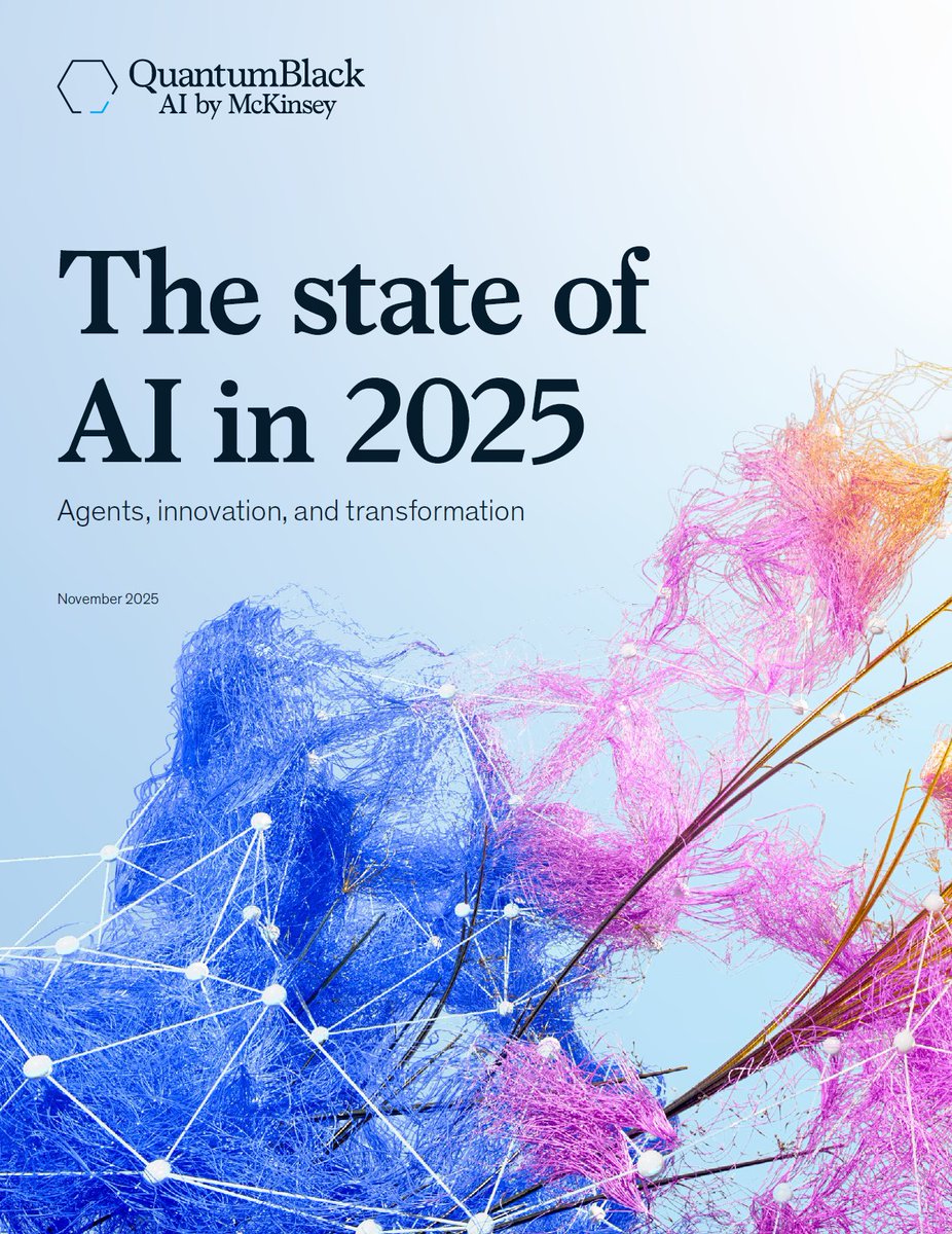 MadarVentures's tweet image. أين وصل العالم في تبنّي الذكاء الاصطناعي في 2025؟

يقدّم تقرير &quot;The State of AI in 2025: Agents, Innovation, and Transformation&quot; الصادر عن McKinsey صورة واضحة عن واقع الذكاء الاصطناعي عالميًا، حيث أصبح استخدامه واسع الانتشار داخل المؤسسات، لكن معظمها لا يزال في المراحل المبكرة من…