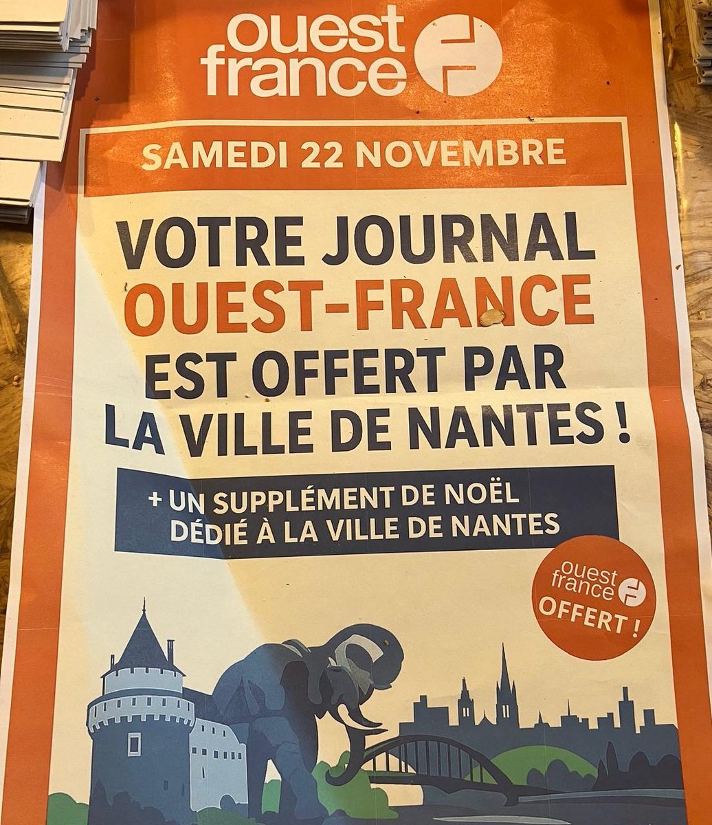 AgnesDupin's tweet photo. Le vendredi 21 nov. la Maire sortante fait son meeting d'entrée en campagne. Le samedi 22 nov aux 4 coins de la ville, des distributrices de @OuestFrance offrent aux passants "au nom de la ville" le journal du jour....avec le debrief dudit meeting. #hatpv . #wtf
Mettre de l'ordre dans la rue et dans les comptes, il est temps que @Foulques44 arrive !