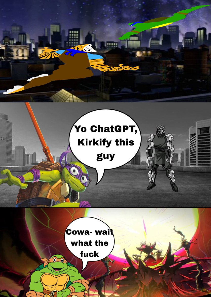 SailorLuney's tweet image. What would happen if the different incarnations of The Ninja Turtles swapped villians